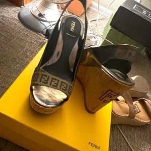 Fendi wedges - never worn size 9